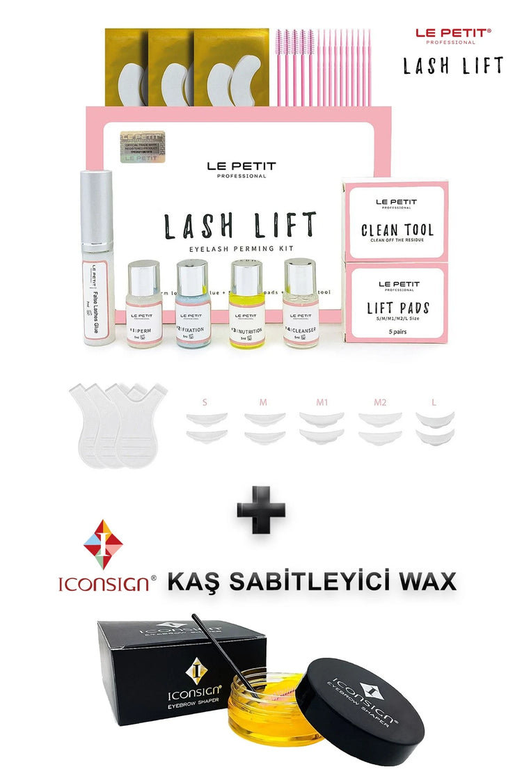LE PETIT PROFESSIONAL Kirpik Lifting (Perma) Seti ve Kaş Sabitleyici Wax