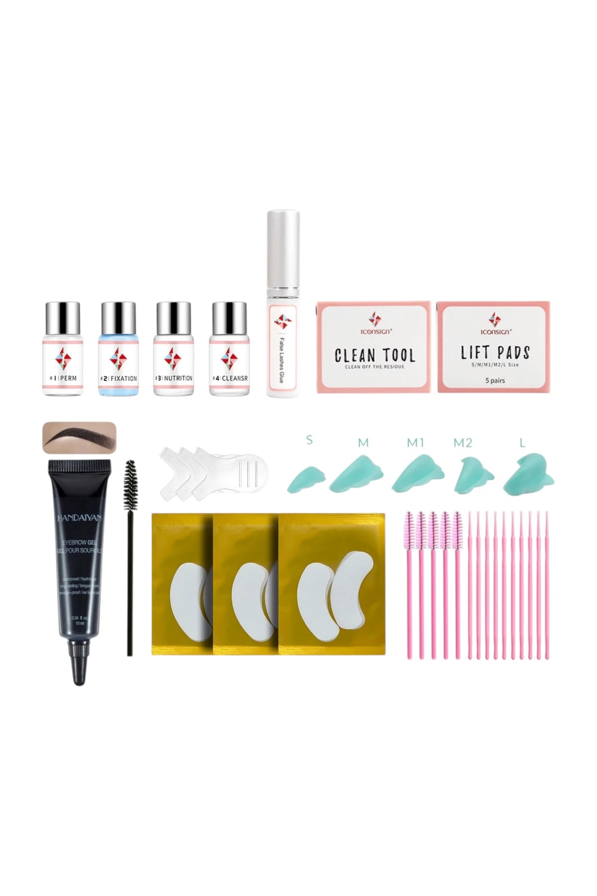 ICONSIGN® Lash Lift, Kirpik Lifting, Kirpik Perma Seti ve Jel Kaş Boya Siyah - Ürün görseli 2