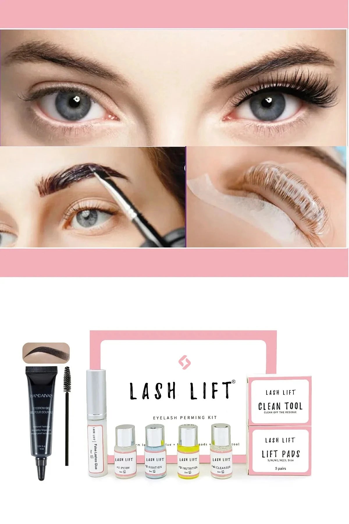 LASH LIFT® Kirpik Lifting,Lash Lift Seti (Full)+Jel Kaş Boyası (Siyah) - Ürün görseli 2