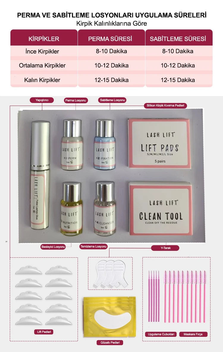 Lash Lift® Kirpik Lifting Seti, Lash Lift, Kaş & Kirpik Perma Seti (Tam Set) - Ürün görseli 3