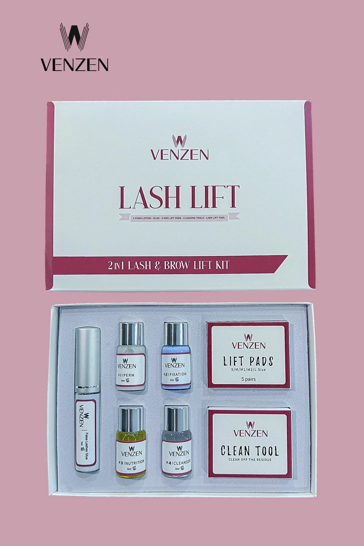 Venzen® 2 in 1 Lash Lift, Kirpik Lifting ve Kaş Laminasyon seti (Std Set) - Ürün görseli 4