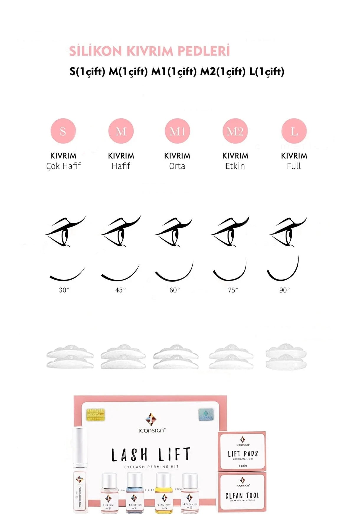 ICONSIGN® Lash Lift, Kirpik Lifting, Kirpik Perma Seti (Full Set) - Ürün görseli 6