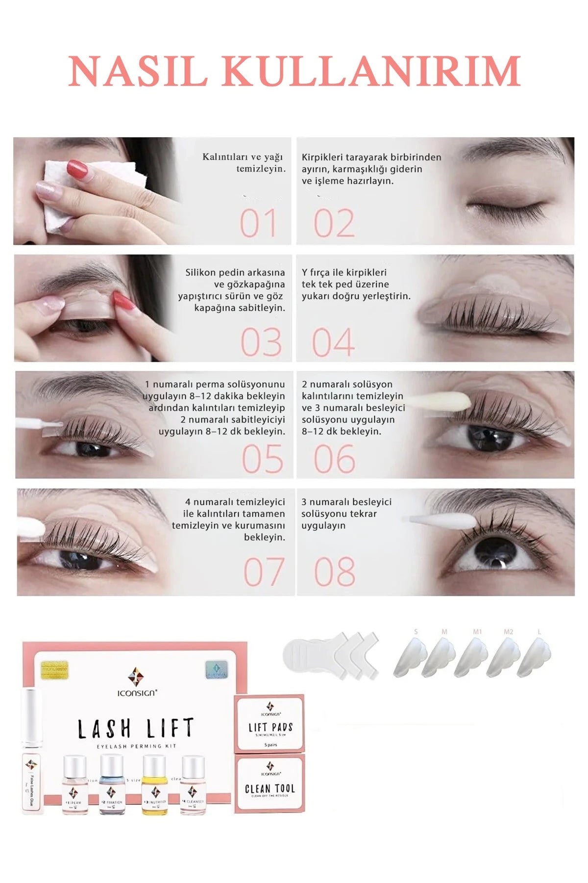 ICONSIGN® Lash Lift, Kirpik Lifting, Kirpik Perma Seti (std) - Ürün görseli 6
