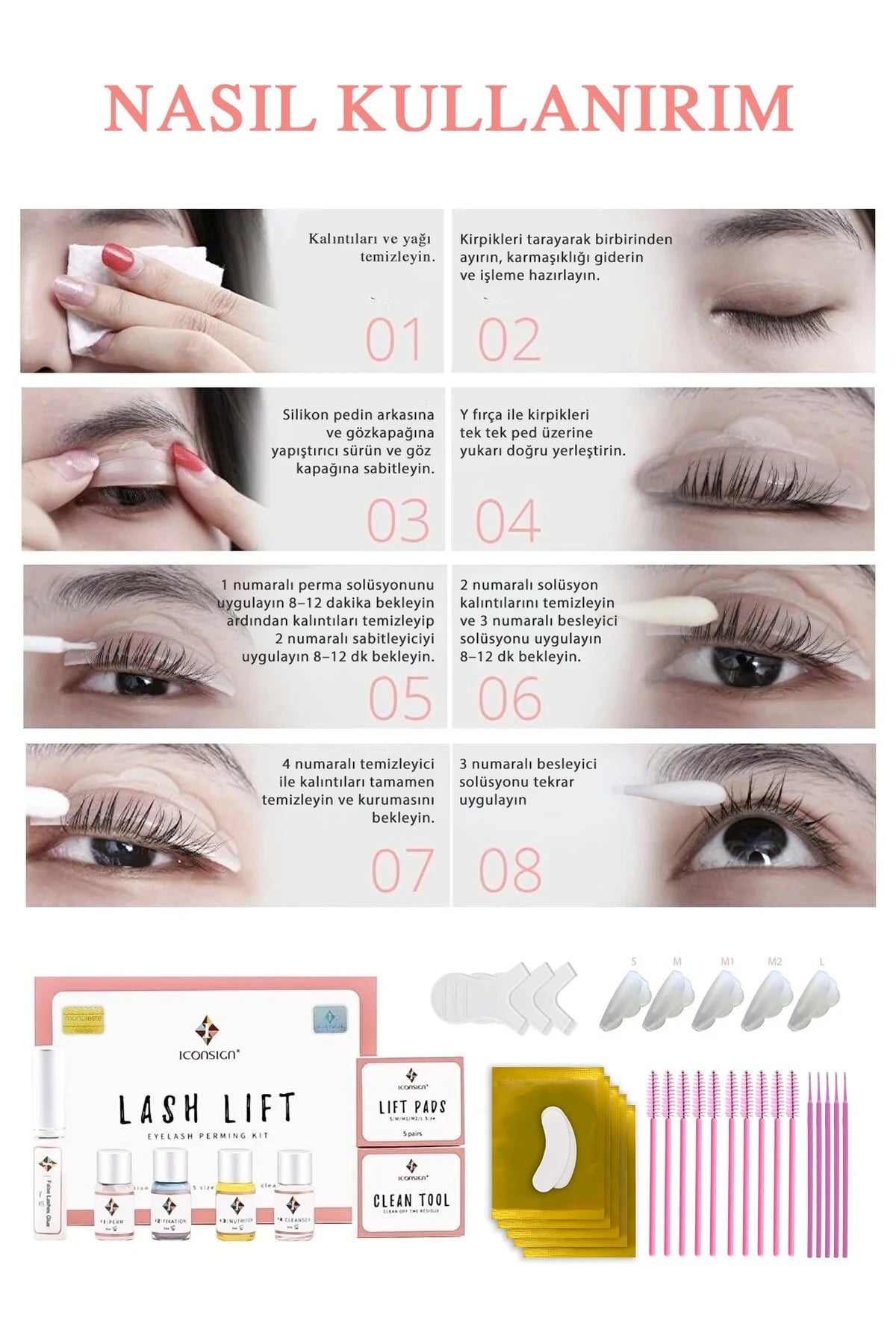 ICONSIGN® Lash Lift, Kirpik Lifting, Kirpik Perma Seti (Tam Set) - Ürün görseli 6