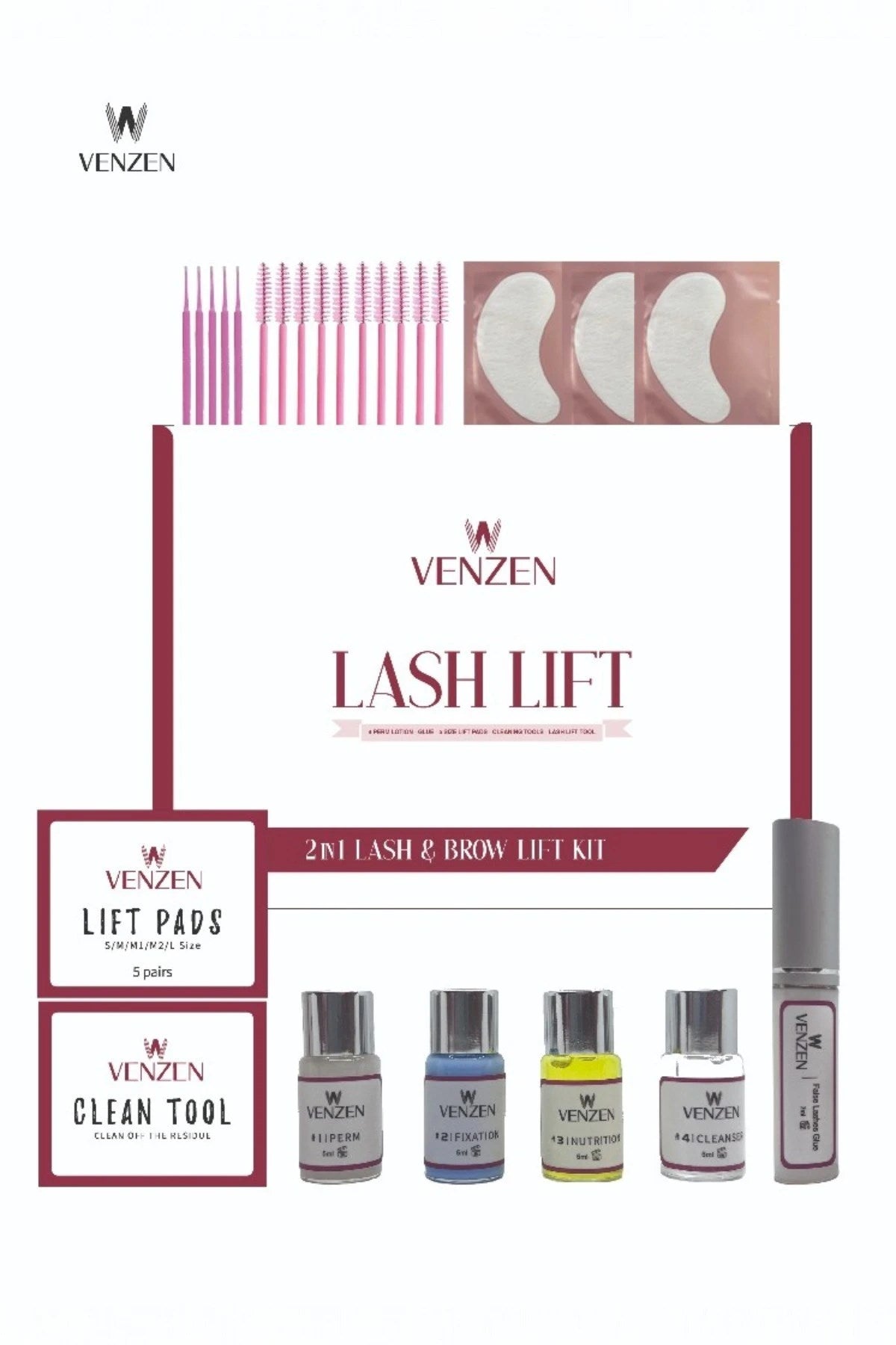 Venzen® 2 in 1 Lash Lift, Kirpik Lifting ve Kaş Laminasyon seti (Tam Set) - Ürün görseli 3