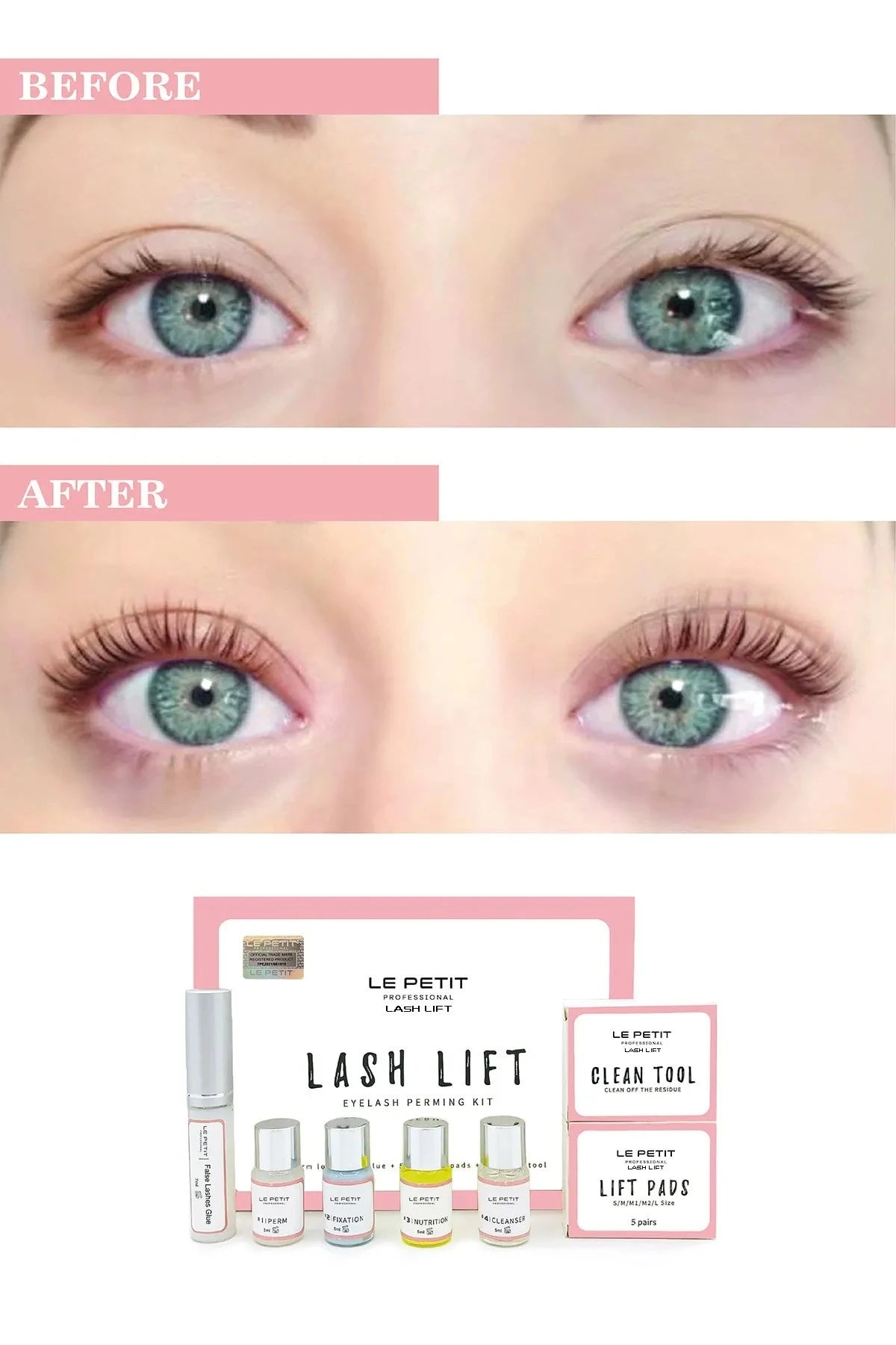 LE PETIT® Lash Lift, Kirpik Lifting, Kirpik Perma Seti (Tam) - Ürün görseli 3
