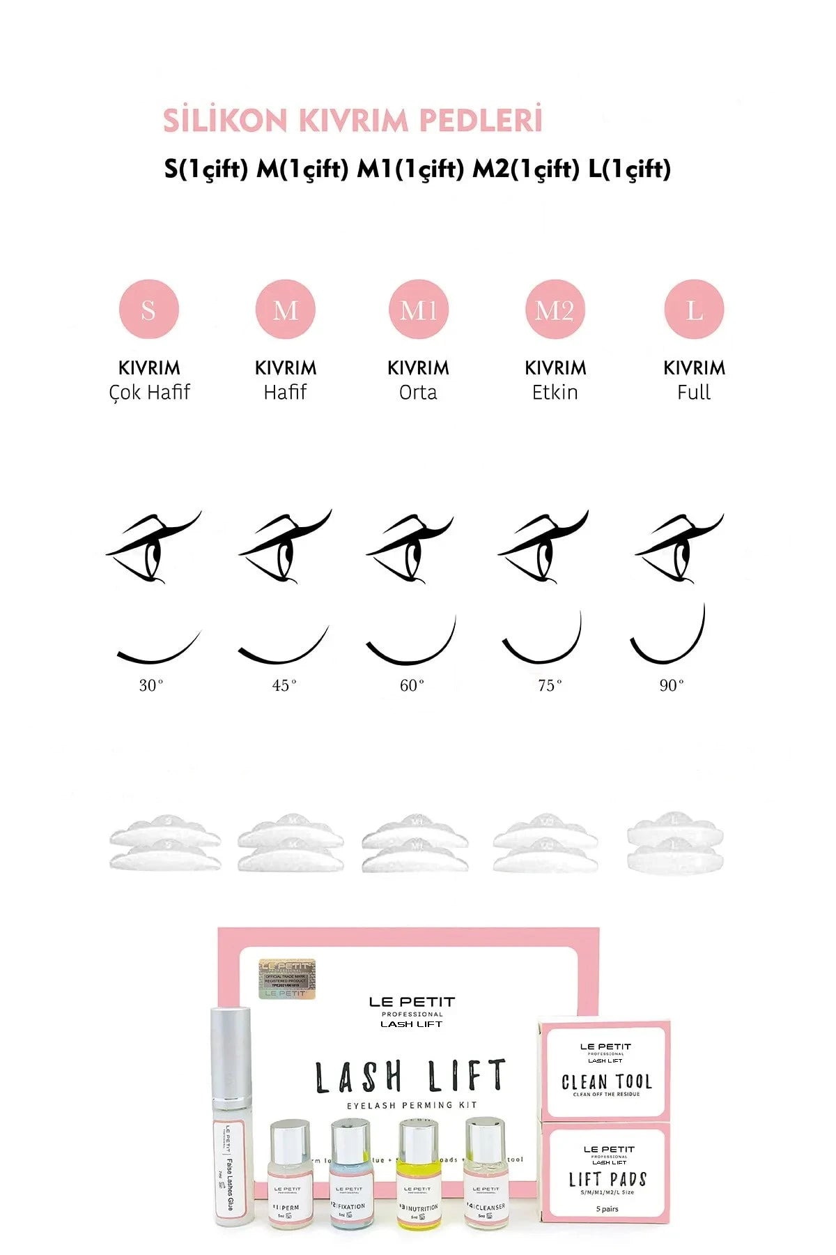 LE PETIT® Lash Lift, Kirpik Lifting, Kirpik Perma Seti (Full) - Ürün görseli 4