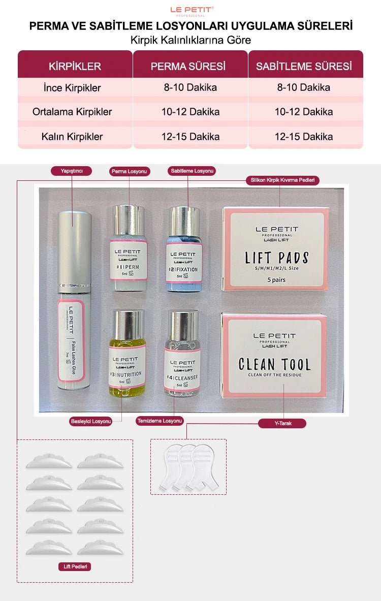 LE PETIT® Lash Lift, Kirpik Lifting, Kirpik Perma Seti (Std) - Ürün görseli 5