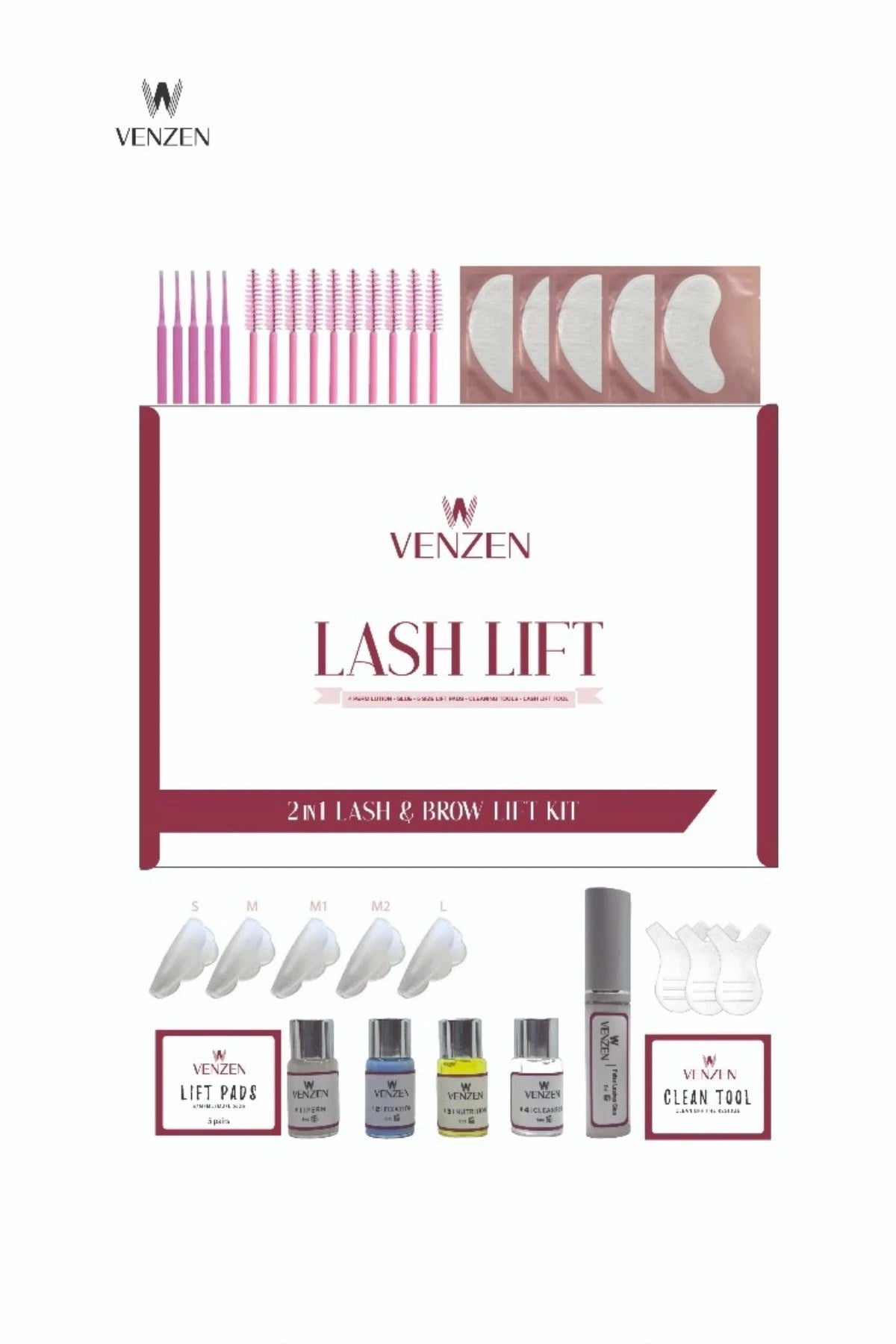Venzen® 2 in 1 Lash Lift, Kirpik Lifting ve Kaş Laminasyon seti (Tam Set) - Ürün görseli 1
