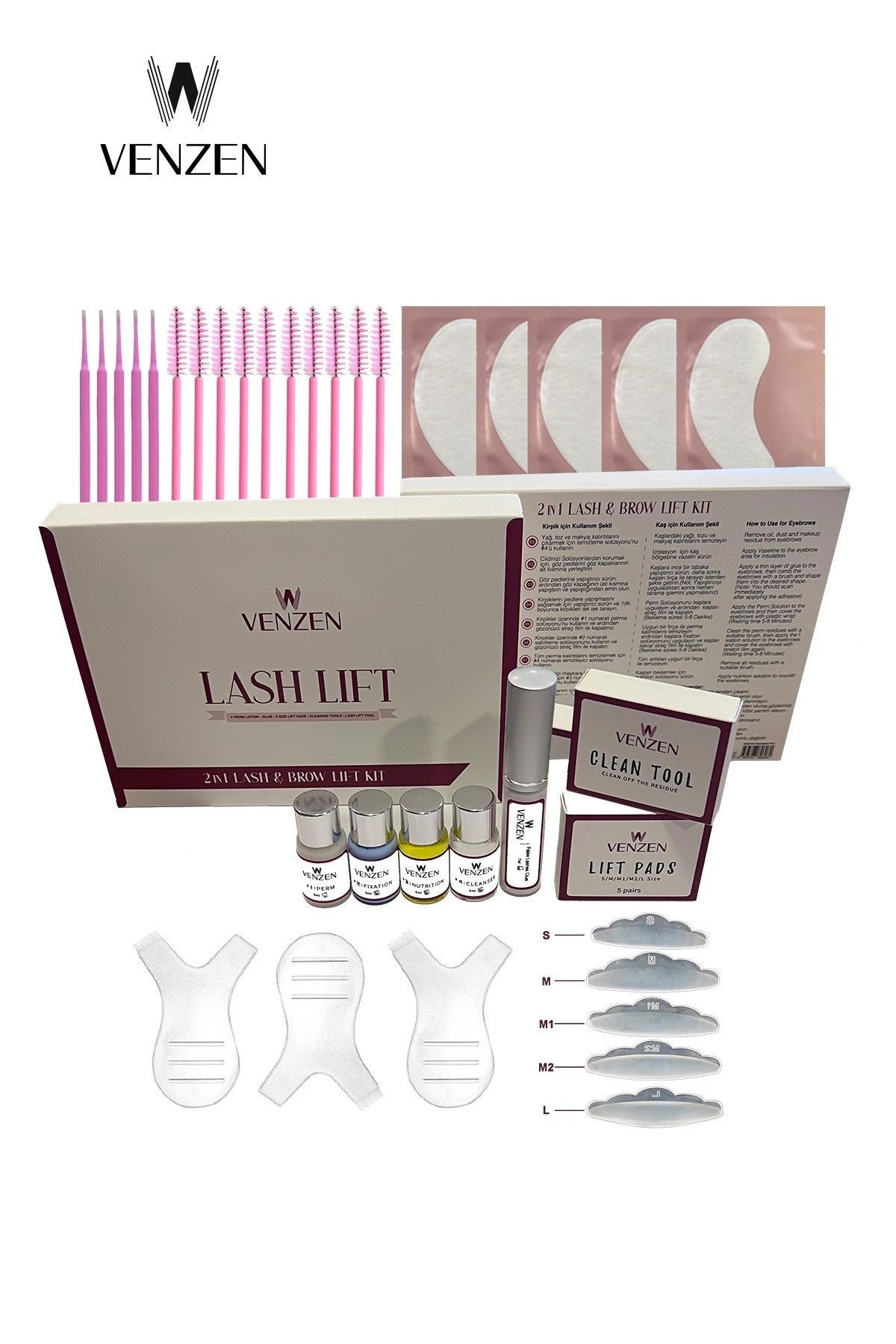 Venzen® 2 in 1 Lash Lift, Kirpik Lifting ve Kaş Laminasyon seti (Tam Set) - Ürün görseli 6
