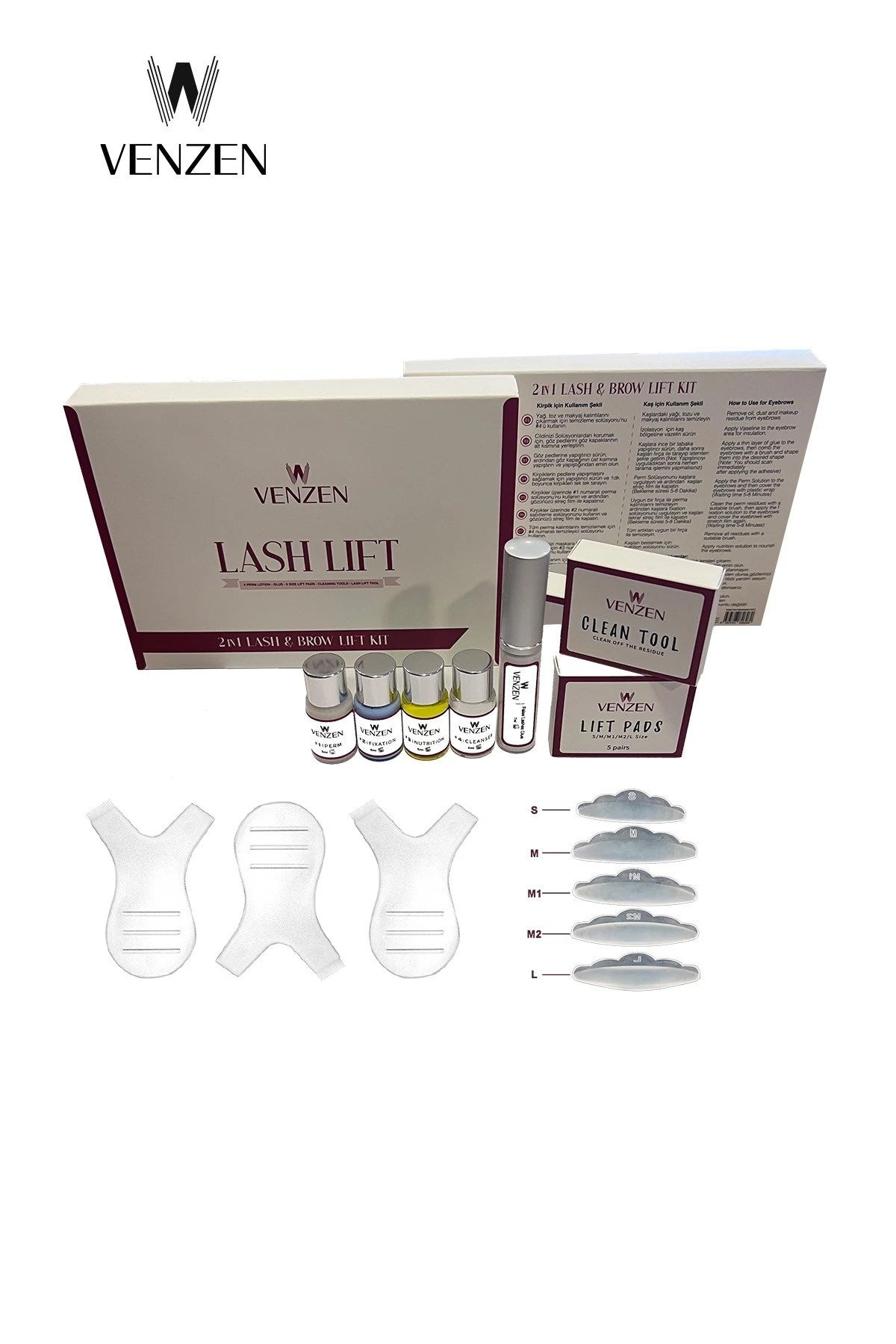 Venzen® 2 in 1 Lash Lift, Kirpik Lifting ve Kaş Laminasyon seti (Std Set) - Ürün görseli 6