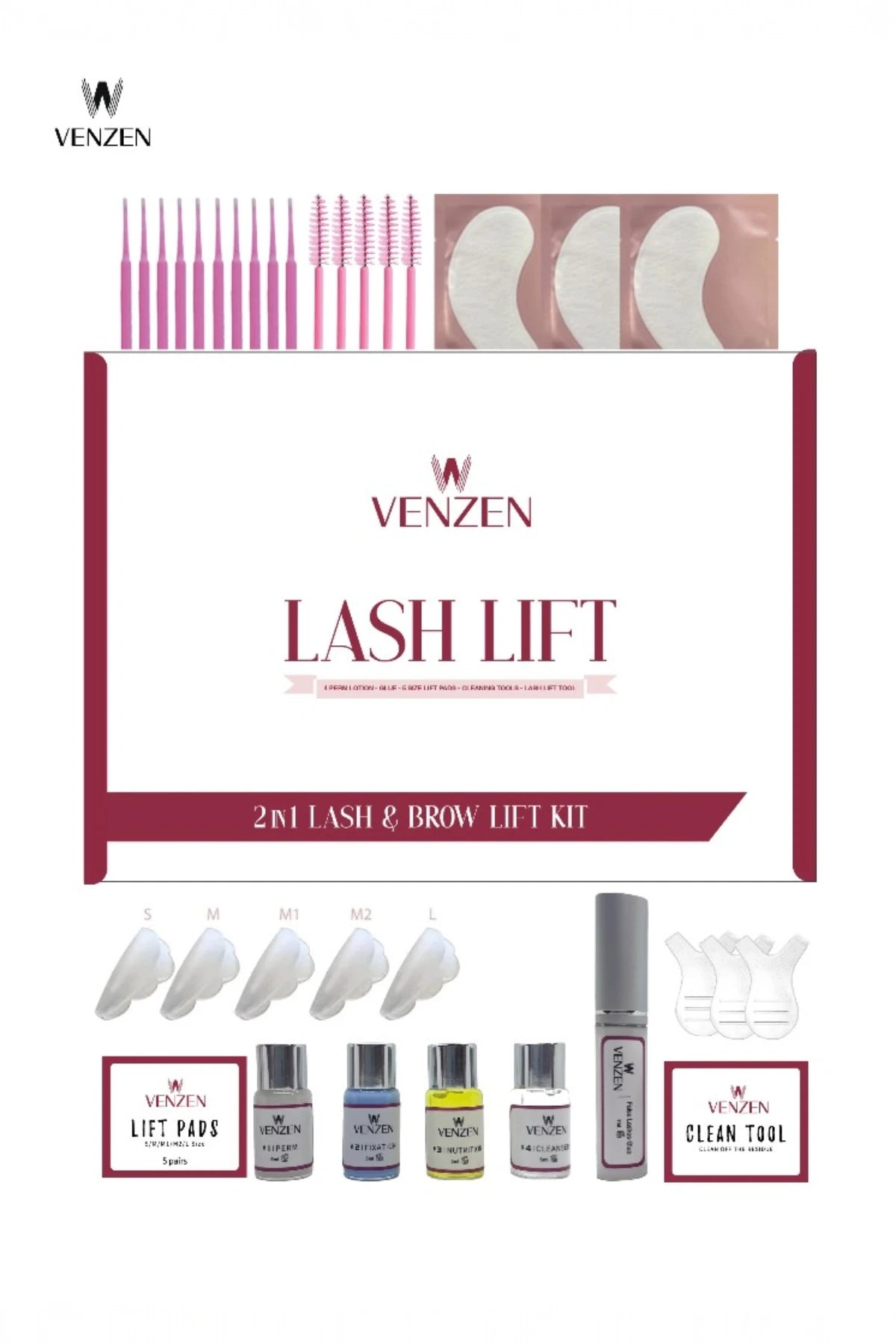 Venzen® 2 in 1 Lash Lift, Kirpik Lifting ve Kaş Laminasyon seti (Full Set) - Ürün görseli 1