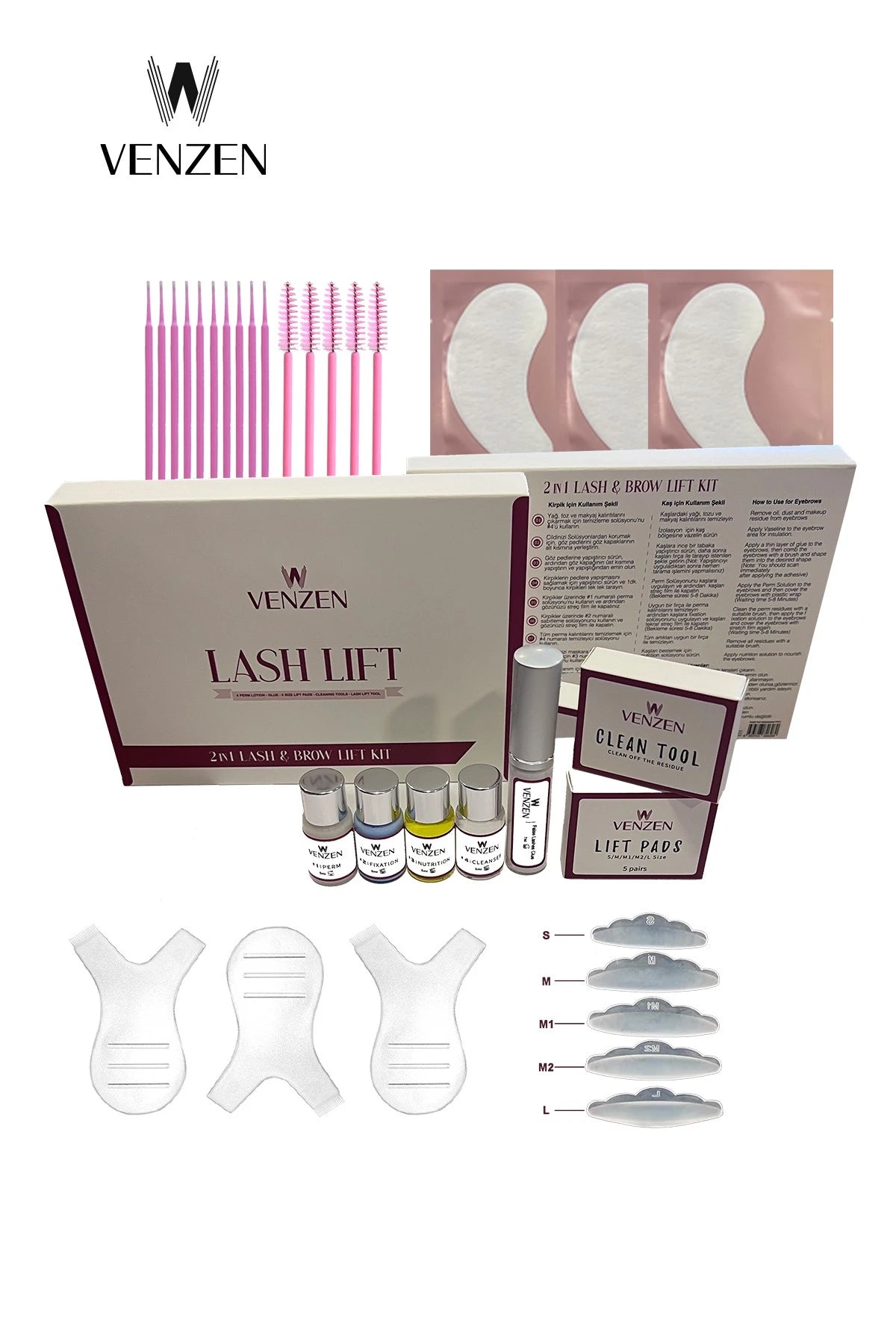 Venzen® 2 in 1 Lash Lift, Kirpik Lifting ve Kaş Laminasyon seti (Full Set) - Ürün görseli 5