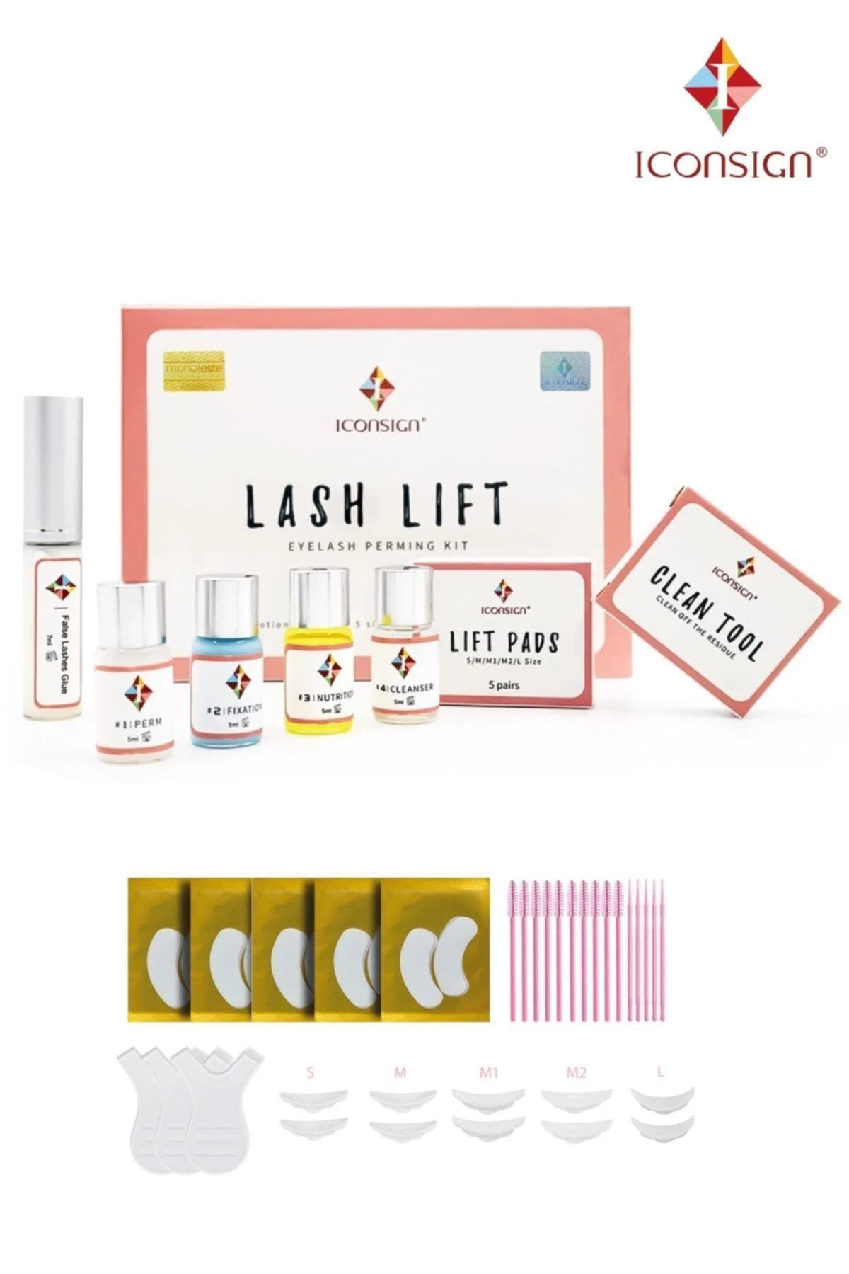 ICONSIGN® Lash Lift, Kirpik Lifting, Kirpik Perma Seti (Tam Set)