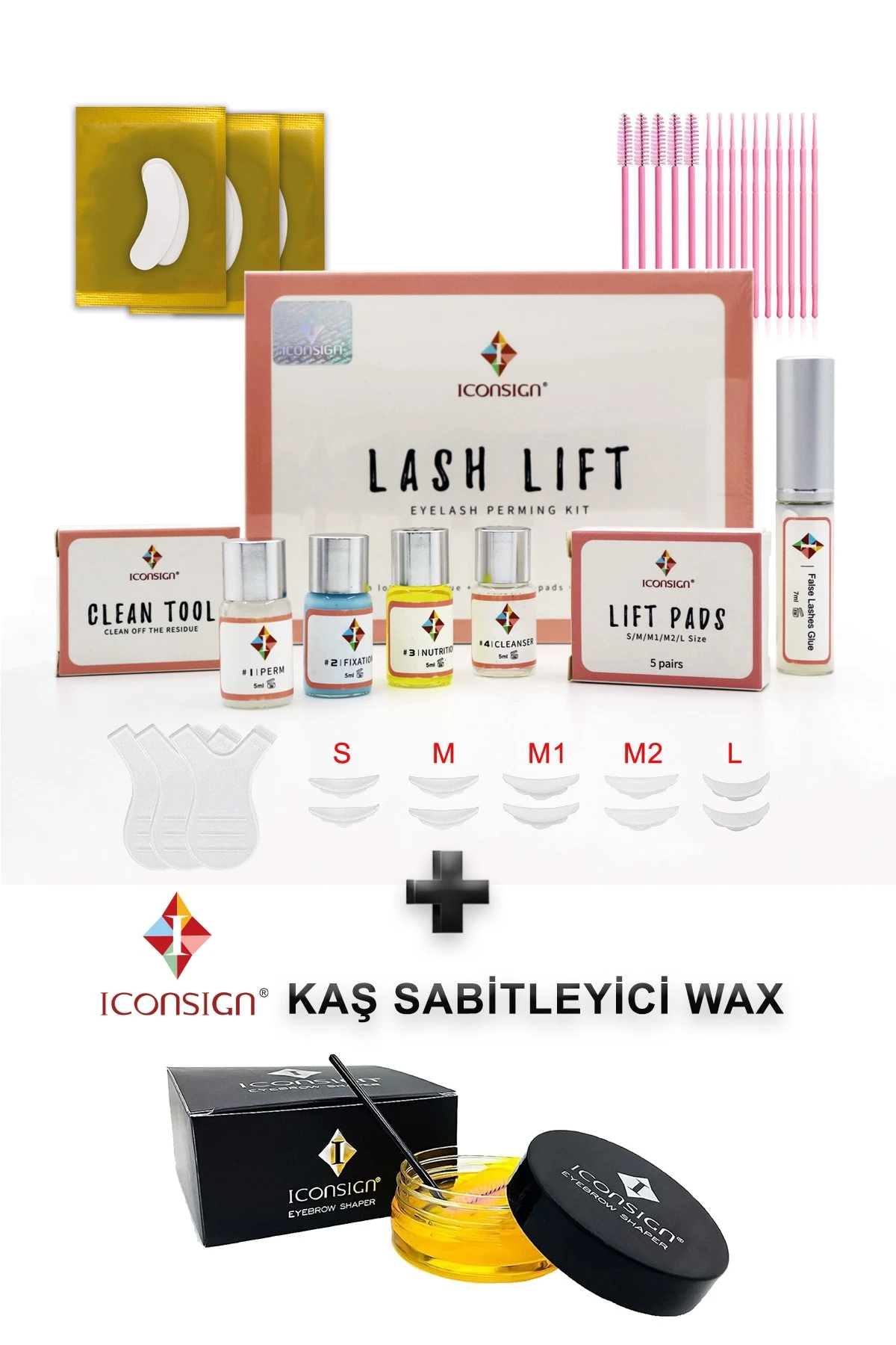 ICONSIGN® Lash Lift, Kirpik Lifting, Kirpik Perma Seti ve Kaş Sabitleyici Wax