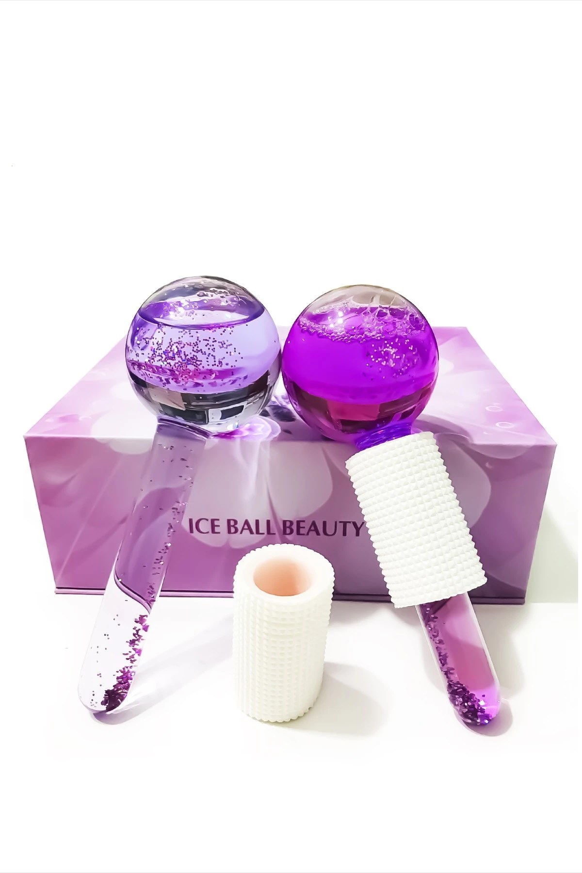 Venzen® ice Globes Buz Küresi 2 Adet (Mor)